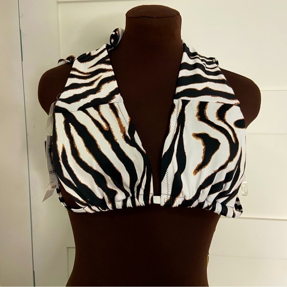 Bar III Wild Child, 6 Way Bikini Top Adi Straps Size M